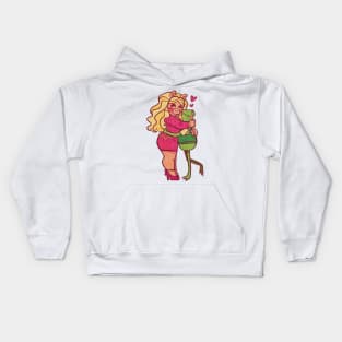 frog and pig Kids Hoodie